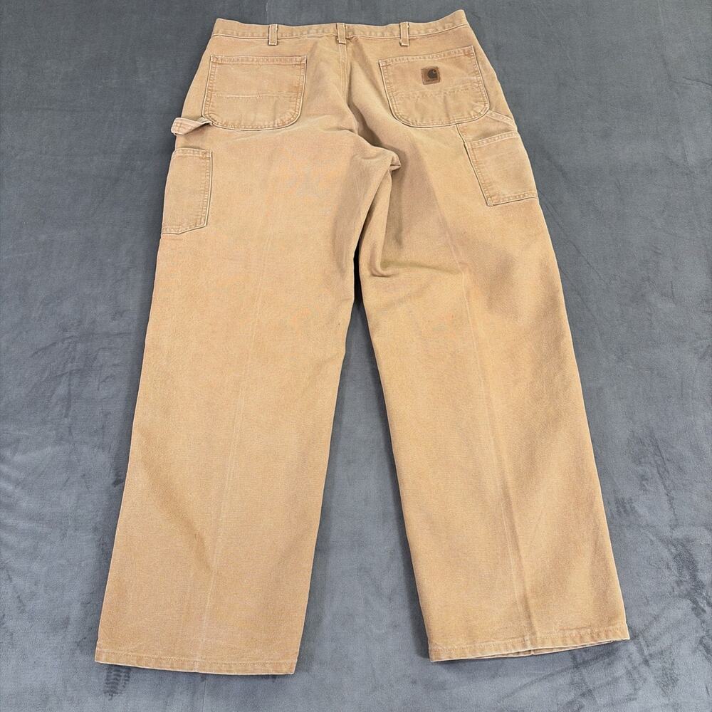 Carhartt B11-BRN Loose Fit Washed Duck Utility Work Pants Mens 38x32 Tan Brown - Picture 11 of 11